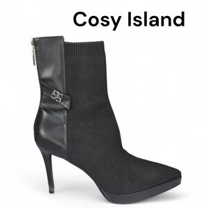 Cosy Island SassyMove Pointed Toe Ankle Boots Size 9.5
